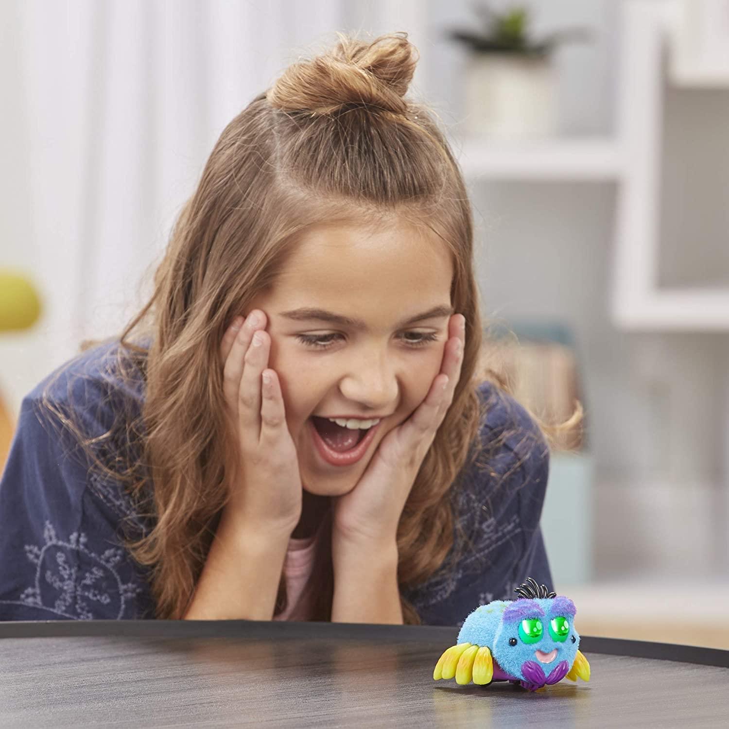Alt View 2. Hasbro - Yellies! Voice-Activated Spider Pet | Webington - Blue.