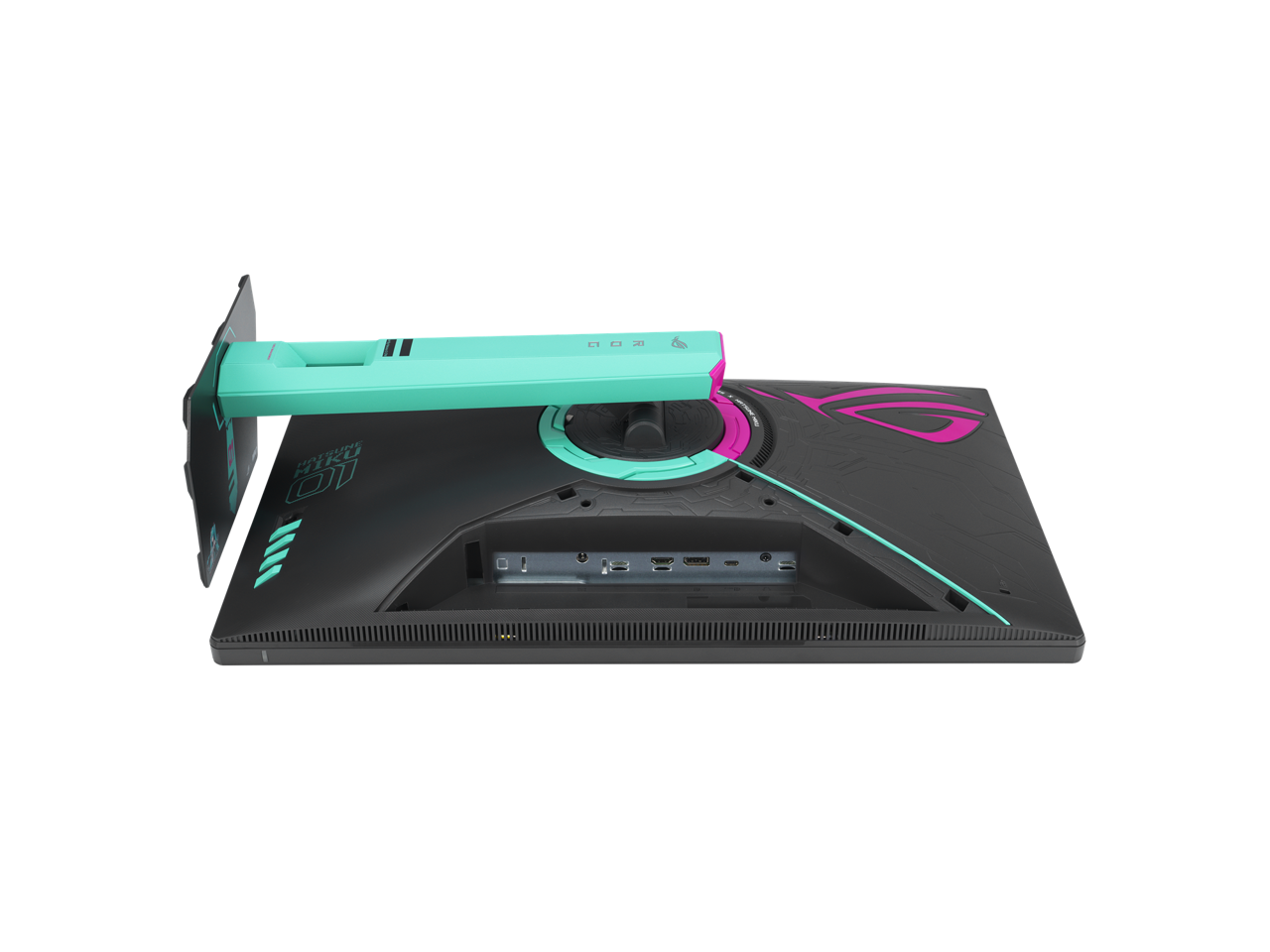 Alt View 8. ASUS - ASUS ROG Strix 27" QHD 2K 260Hz IPS 0.3ms FreeSync/G-Sync Miku Edition Monitor w/ Adjustable Stand - BLACK.