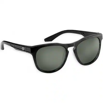 Front. Flying Fisherman - Flying Fisherman Breakers Polarized Sunglasses - Gloss Black/Smoke - Gloss Black/Smoke.
