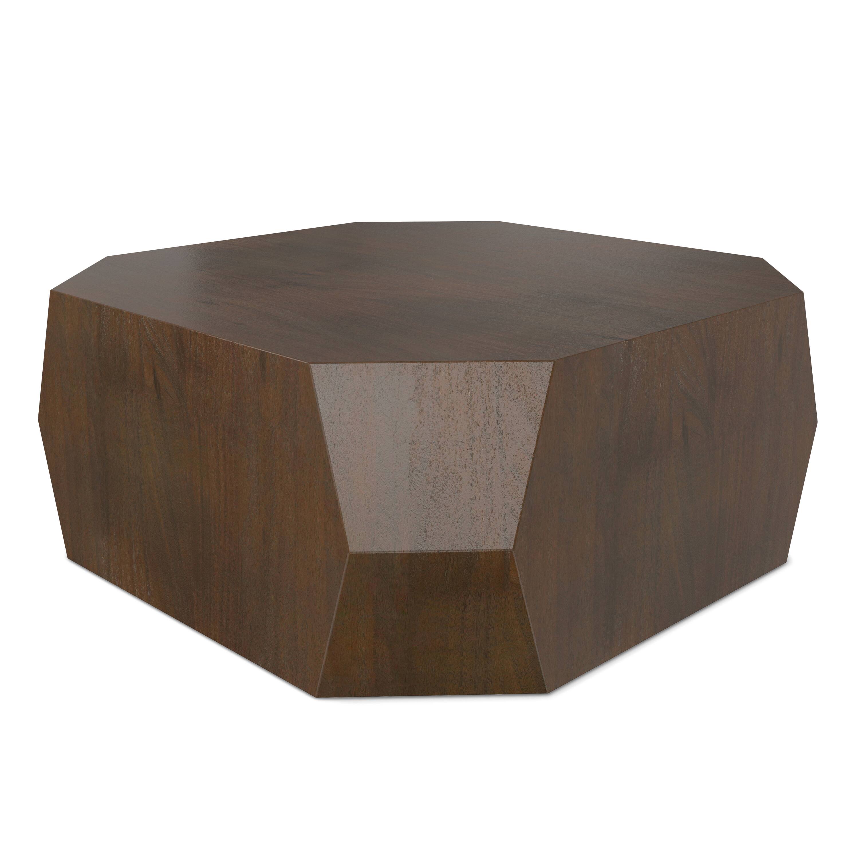 Back. Simpli Home - Eisley 39 inch Wide Acacia Wood Contemporary Coffee Table in Walnut, Assembled - Walnut.