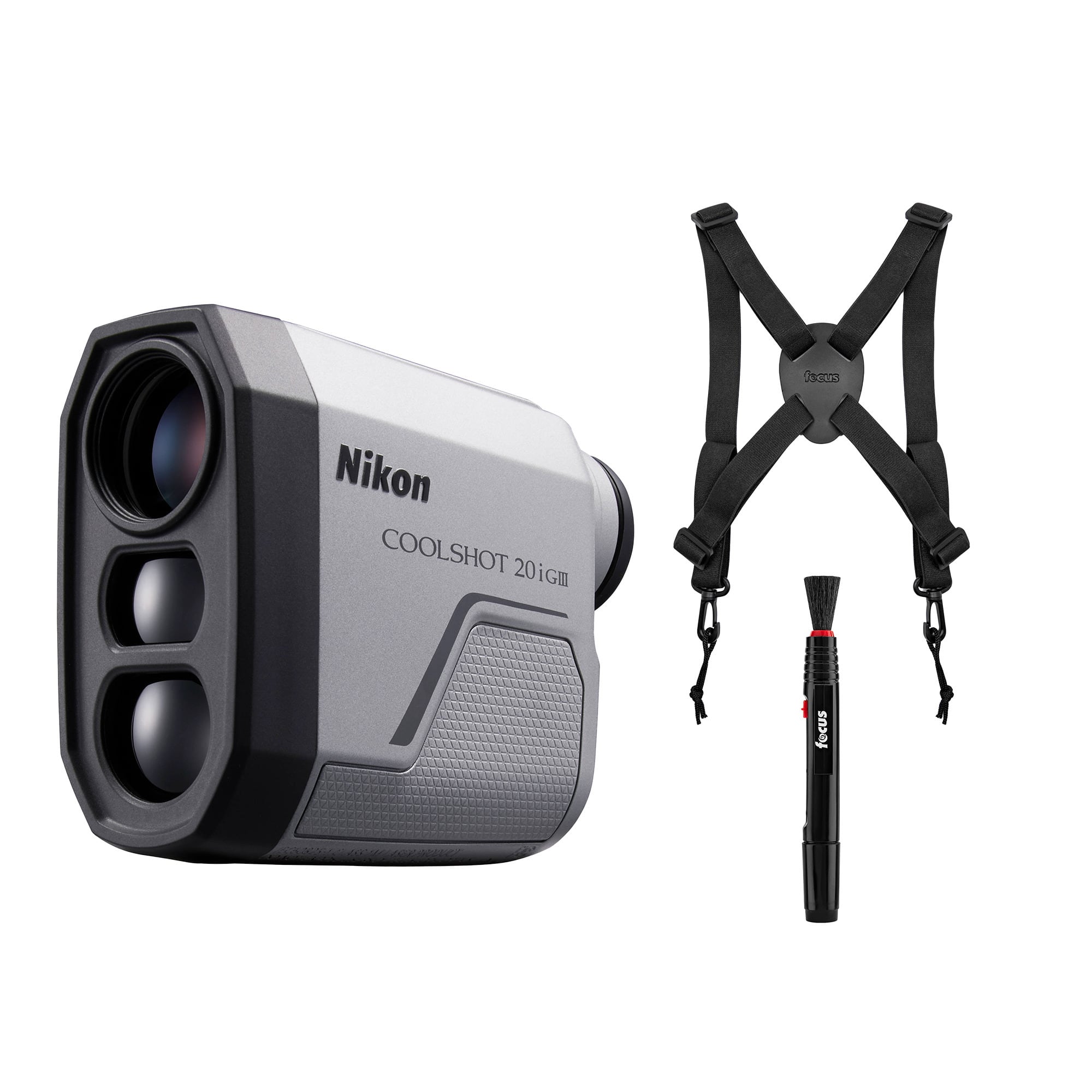 Nikon - COOLSHOT 20i GIII Golf Rangefinder |Rainproof Laser w/ Slope,Locked On Quake DLX bundle