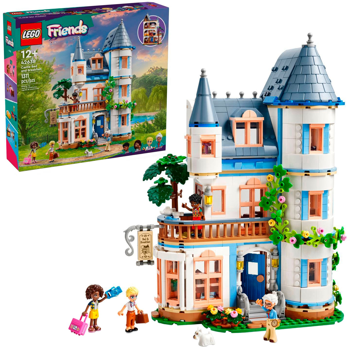 LEGO - Friends Castle Bed and Breakfast Hotel Playset with Mini Dolls 42638 - Front_Zoom