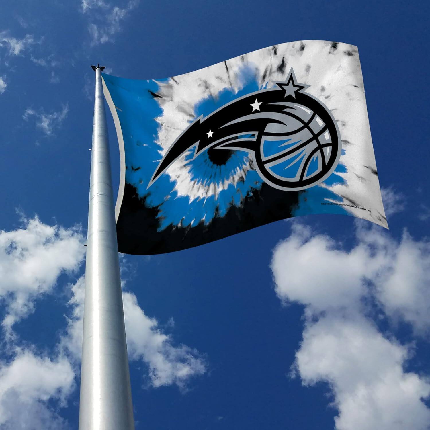 Alt View 4. Rico Industries - Orlando Magic Bold Tie Dye Design 3x5 Indoor/Outdoor Banner Flag - Multi.