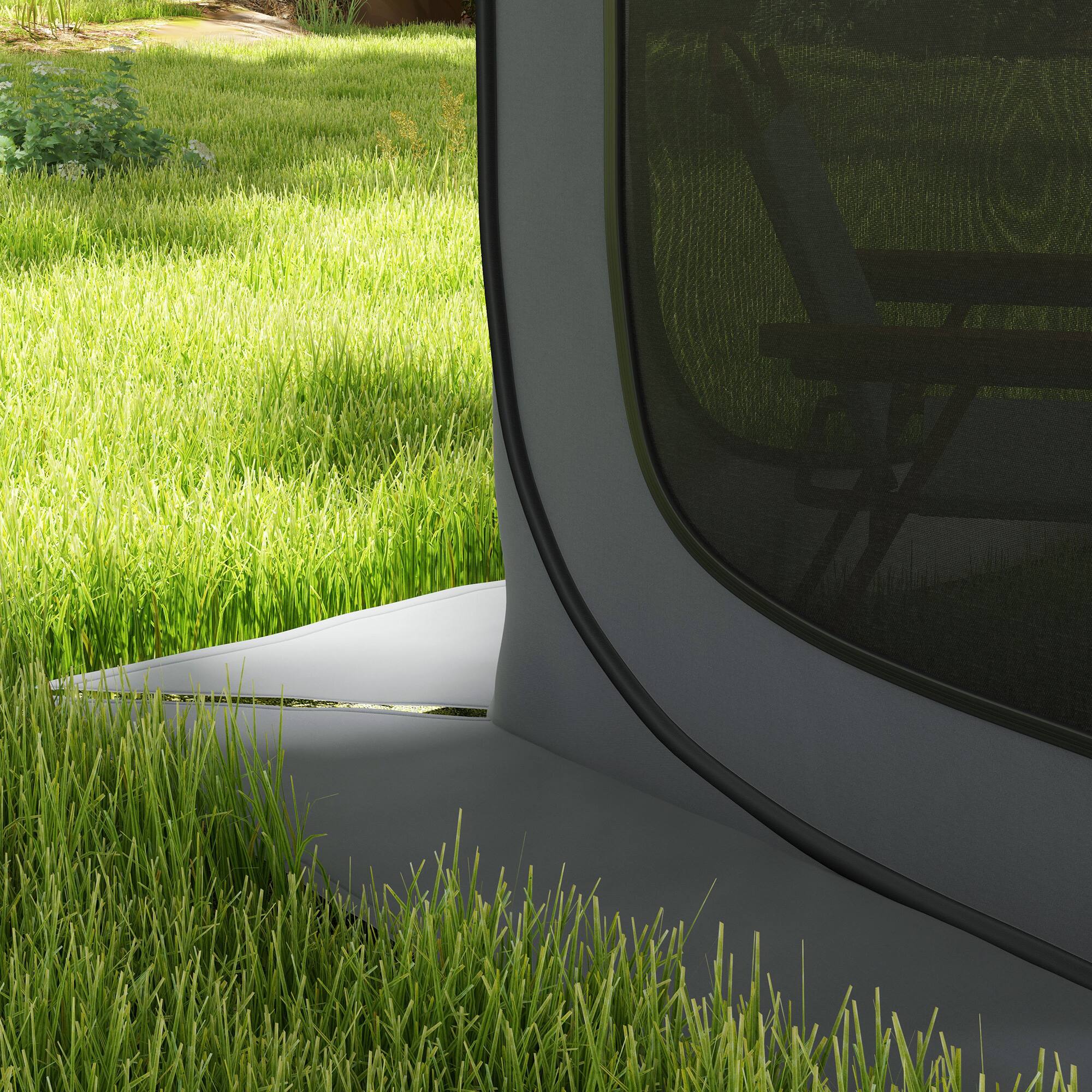 Alt View 8. Outsunny - 6 x 6ft Pop Up Screen Tent, Portable Camping Gazebo Canopy Screen House with UPF50+ Oxford Cloth and Carry Bag - Dark Gray.