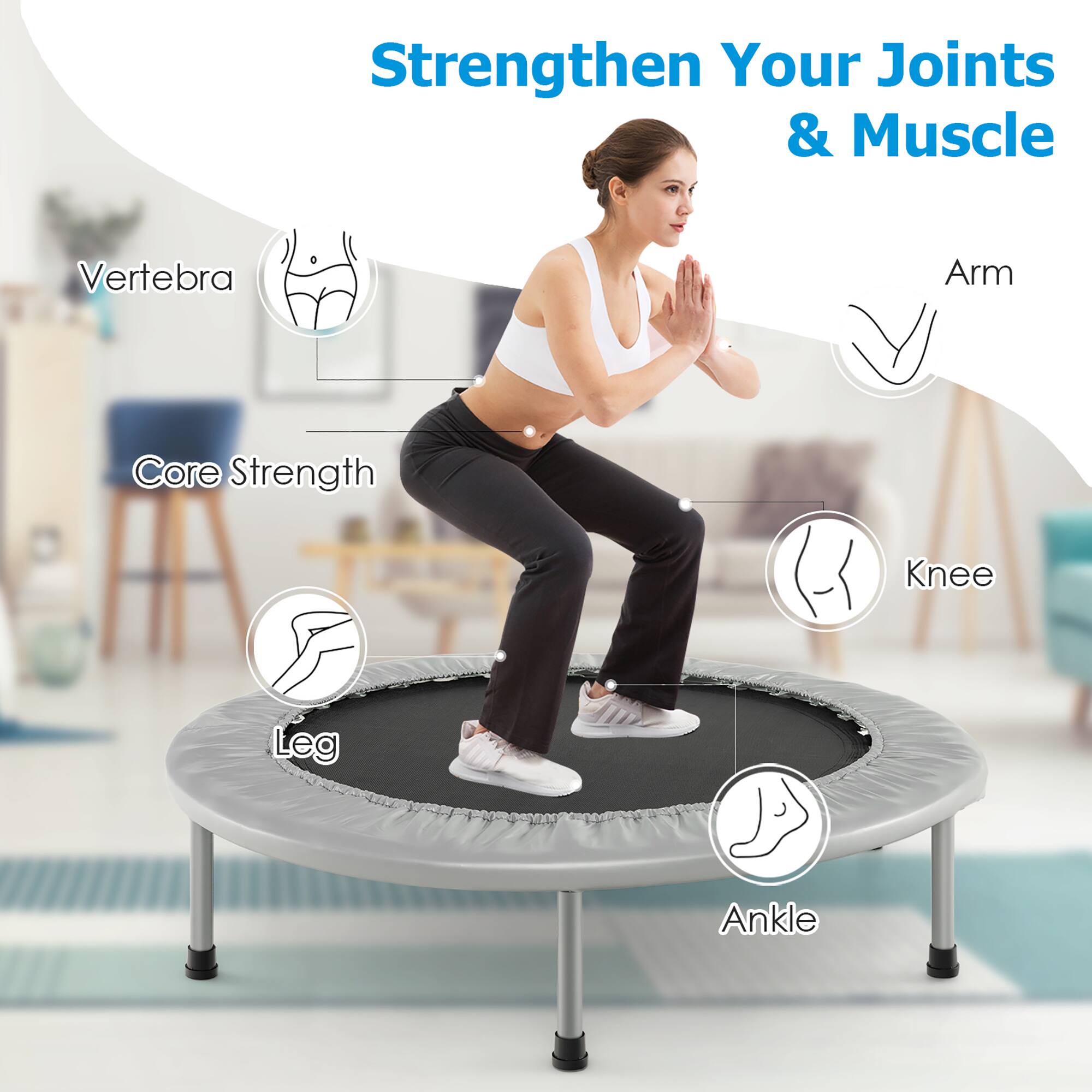 Strengthen Your Joints & Muscle
- Vertebral
- Core Strength
- Leg
- Ankle
- Knee
- Arm