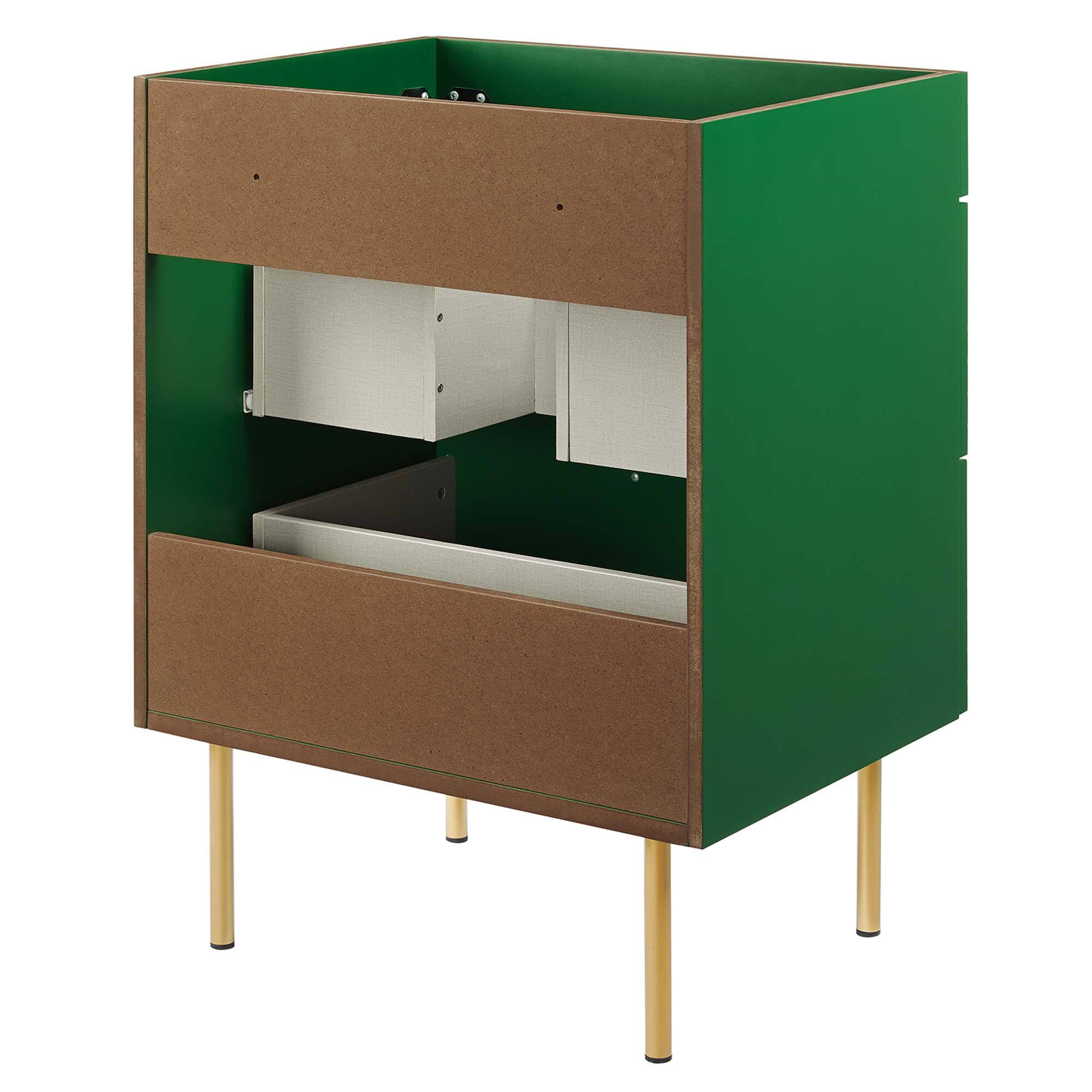 Alt View 2. Modway - Daybreak 24" Bathroom Vanity Cabinet (Sink Basin Not Included) by Modway - Green.