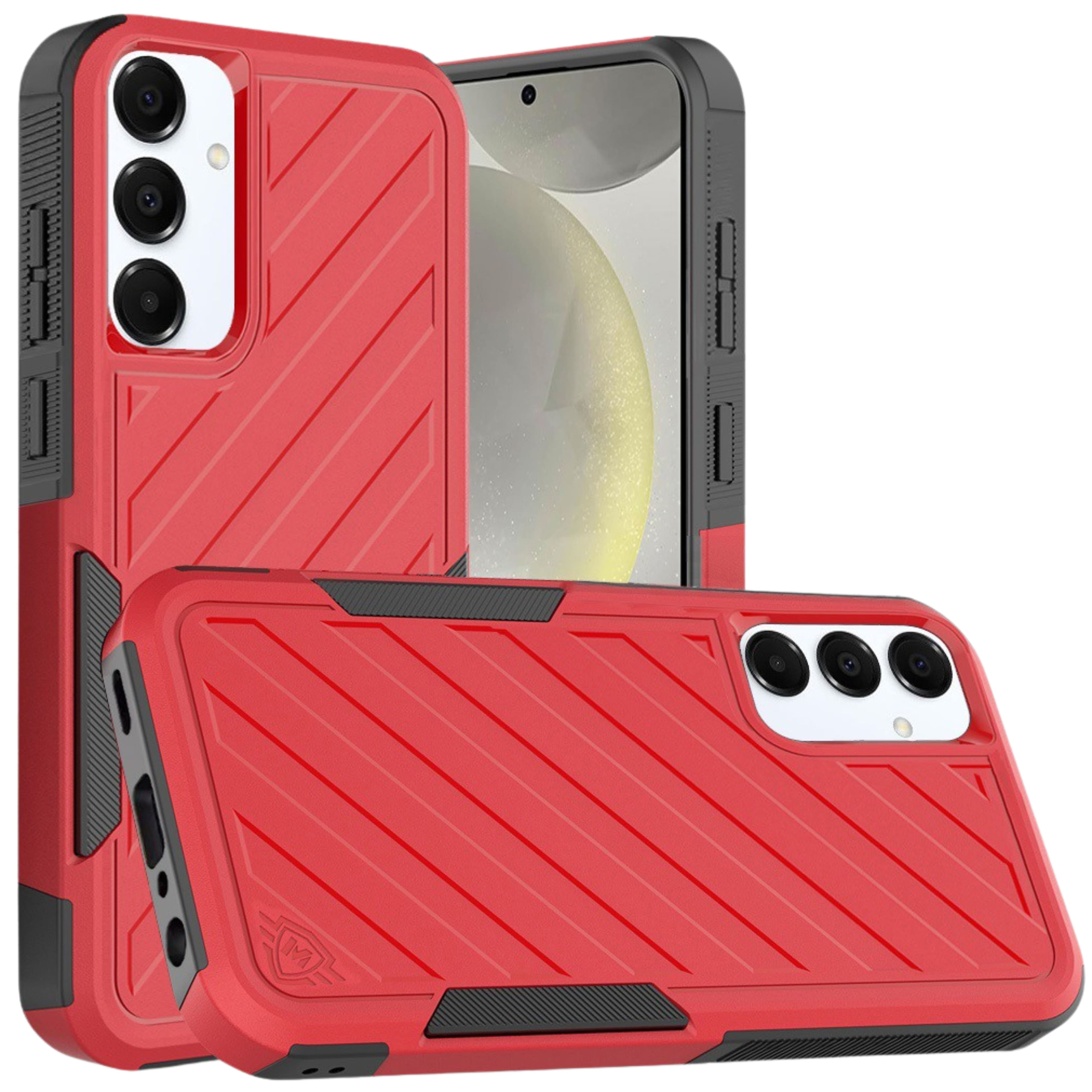 Kitcheniva - Shockproof Dual Layer Lined Cover Plus Tempered Glass For Samsung S25/S24 /Black - Red price history on PriceWatchPro