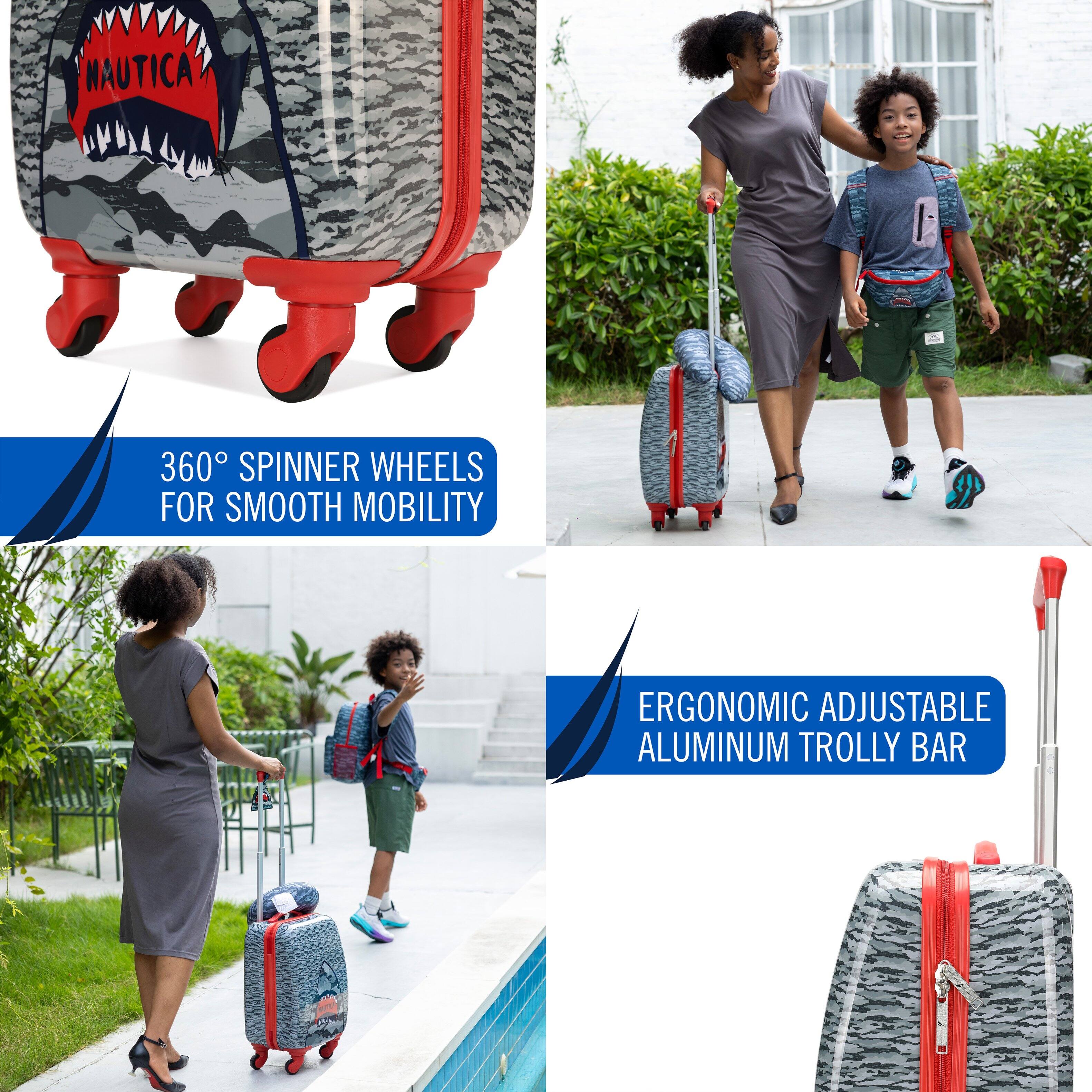NAUTICA I 2 360 SPINNER WHEELS FOR SMOOTH MOBILITY ERGONOMIC ADJUSTABLE ALUMINUM TROLLEY BAR