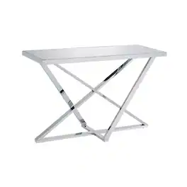 Furniture of America - Ludington Contemporary Metal Sofa Table in Chrome - Silver