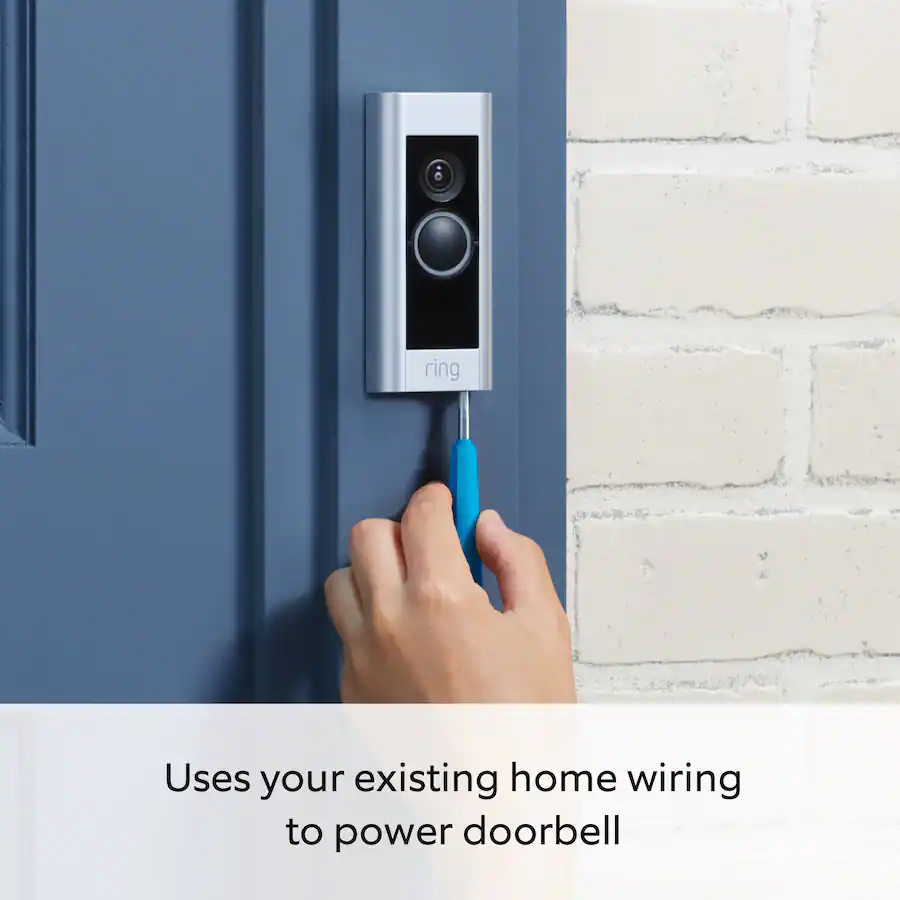 Doorbell Ringer Ring Wired Doorbell Plus Smart Wi Fi Video Doorbell Satin Nickel ...