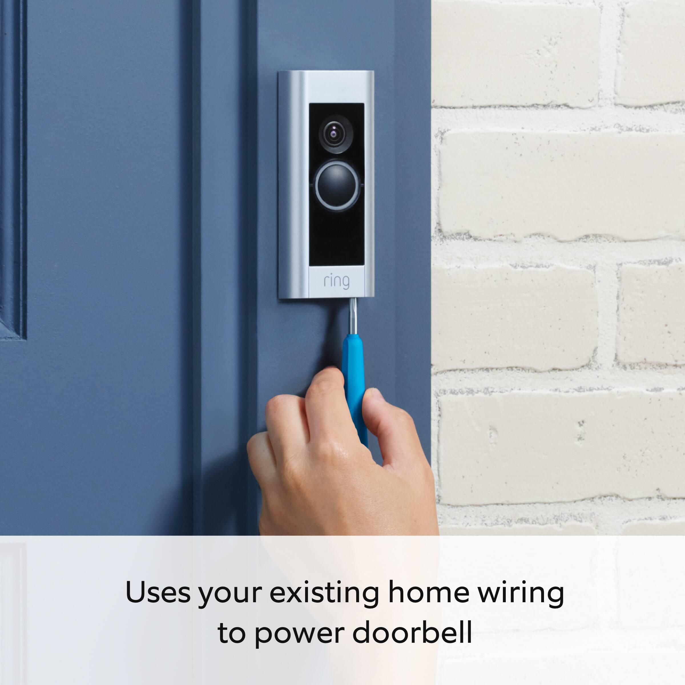 Uses your existing home wiring to power doorbell
