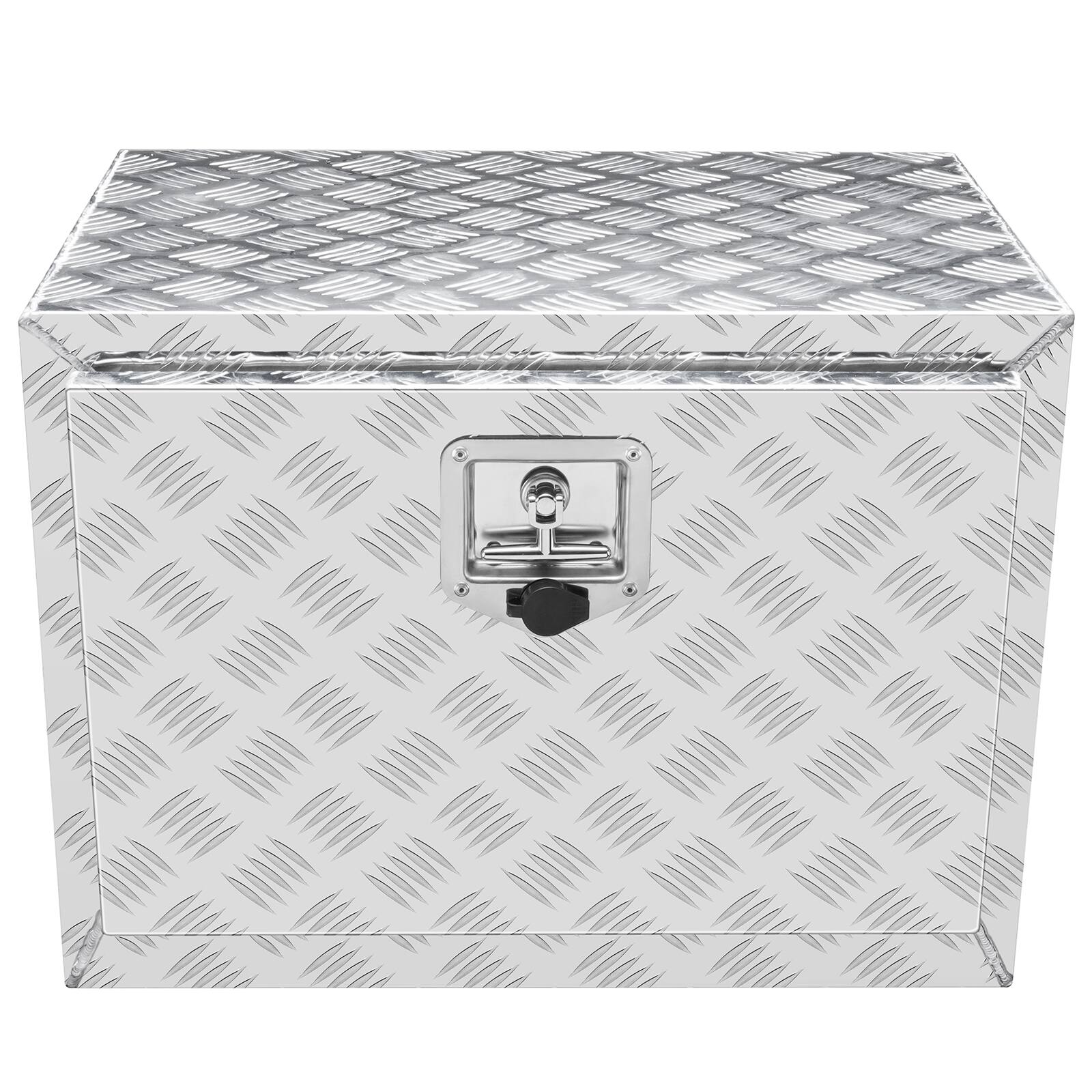 Alt View 5. VEVOR - Underbody Truck Box, 24"×17"×18" Pickup Storage Box, Heavy Duty Aluminum Diamond Plate Tool Box with Lock and Keys - Silver.