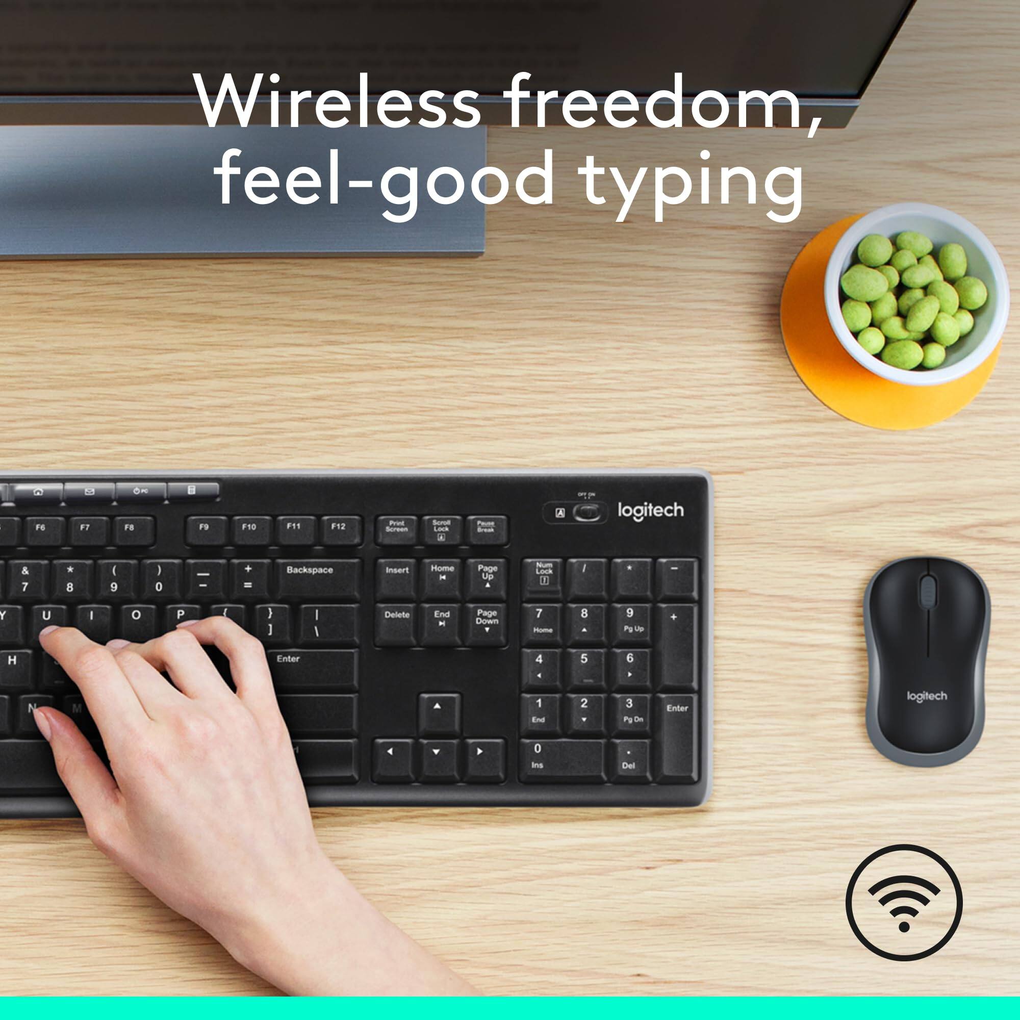 Wireless freedom, feel-good typing

Logitech

F8 F9 F10 F11 F12

Backspace

Insert Home Page Up

Delete End Page Down

Logitech

1 2 3 4 5 6 7 8 9 0

Enter

Del