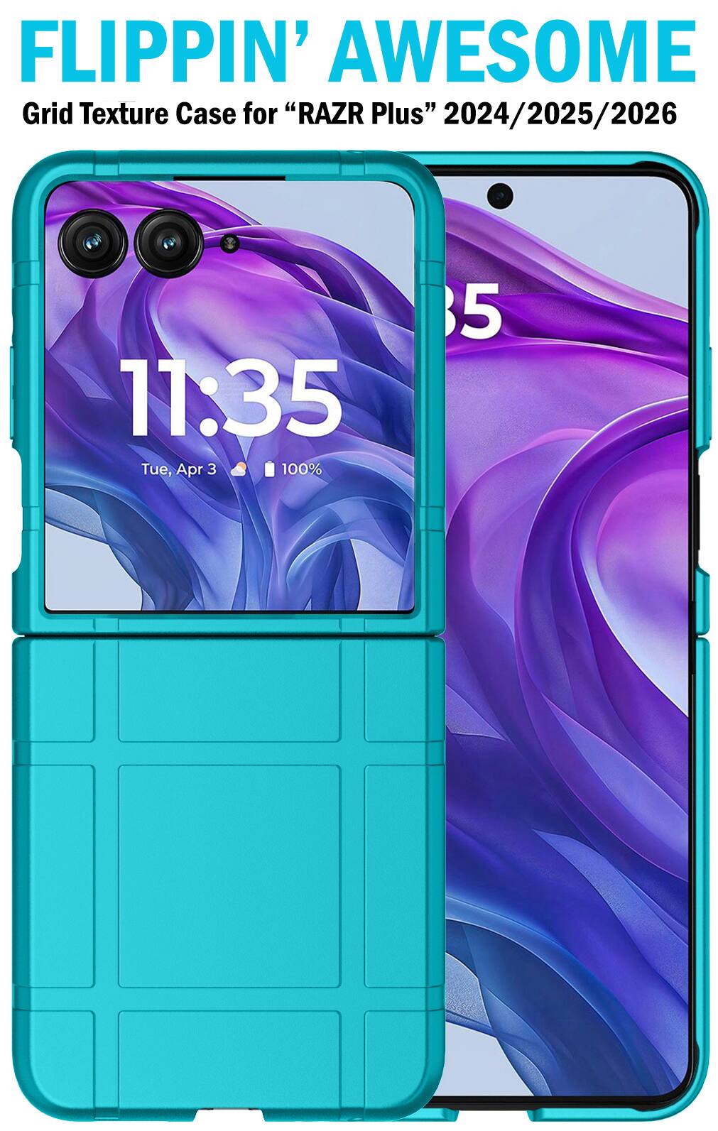 FLIPPIN' AWESOME Grid Texture Case for "RAZR Plus" 2024/2025/2026

11:35 Tue, Apr 3 100%
