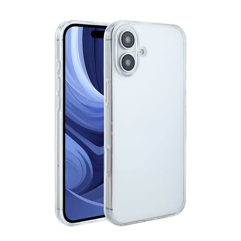 Front. Reiko - High Quality 2X Clean Pc And Tpu Bumper Case In Clear For Apple Iphone 16 Plus - Clear.