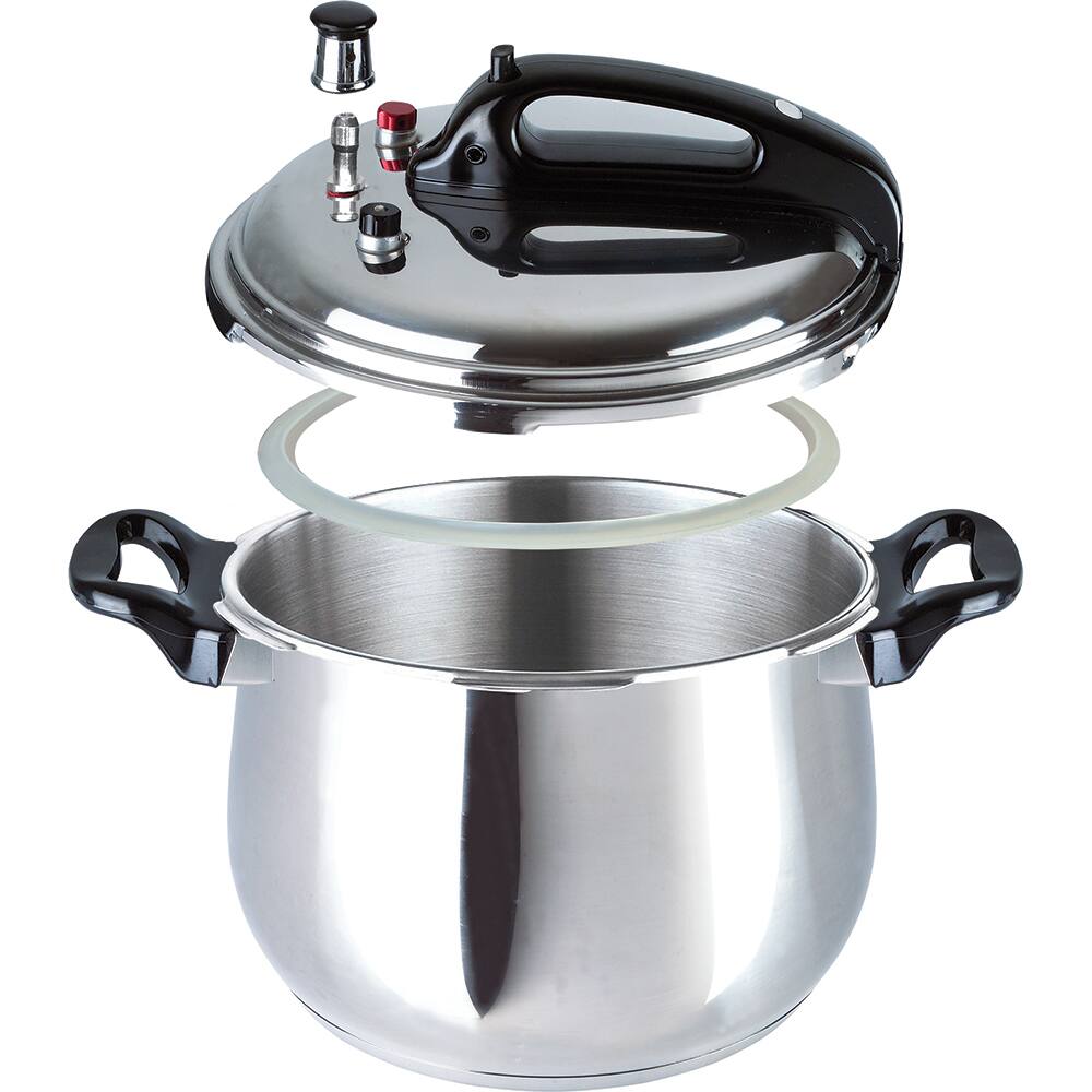 Angle. Bene Casa - 7L Cooktop Pressure Cooker in Stainless Steel - Stainless Steel.