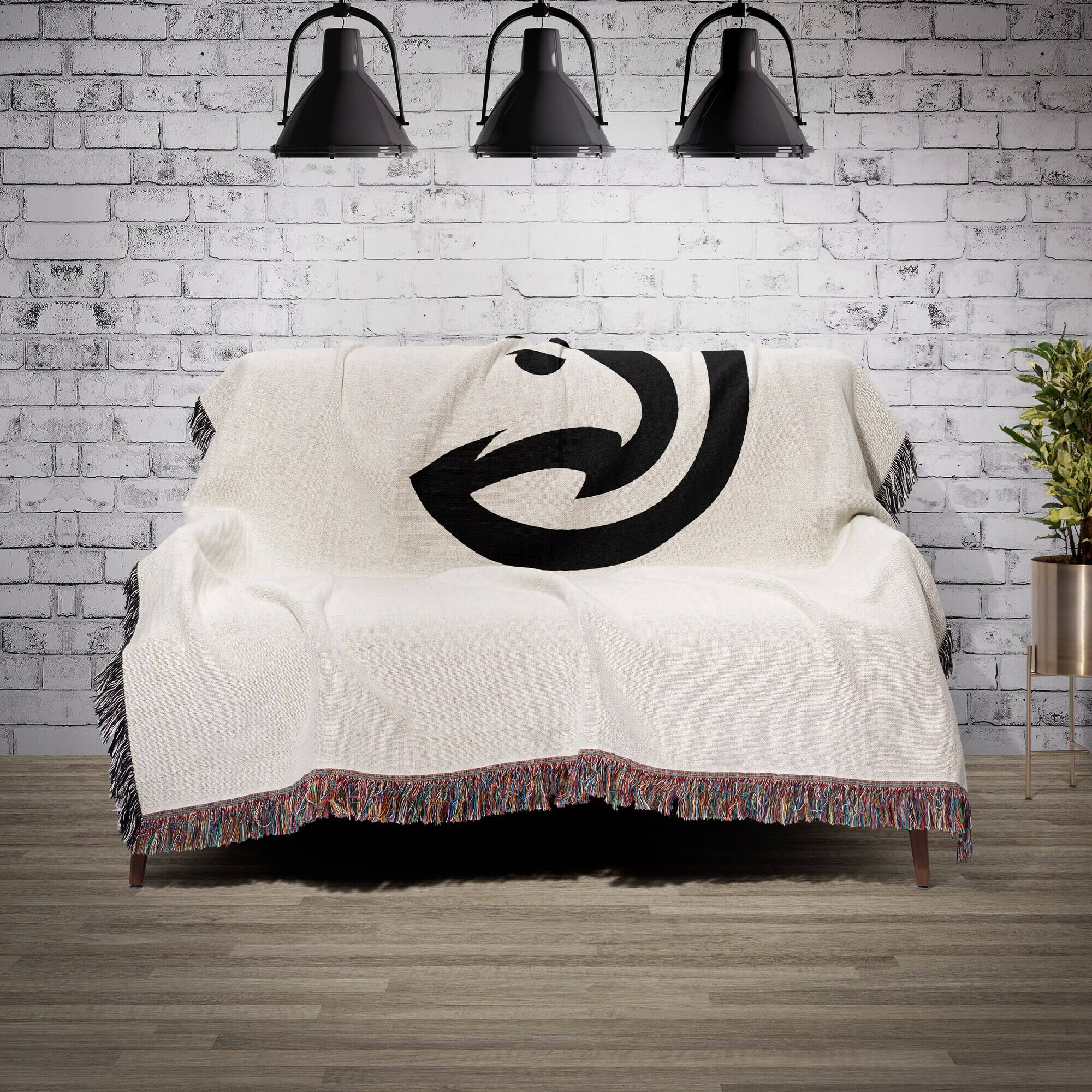 Alt View 1. Chad & Jake - Atlanta Hawks Woven Blanket - White.