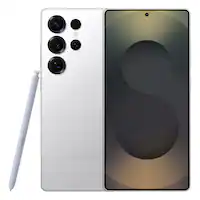 Samsung - Geek Squad Certified Refurbished Galaxy S25 Ultra 512GB - Titanium Whitesilver (AT&T) - Front_Zoom