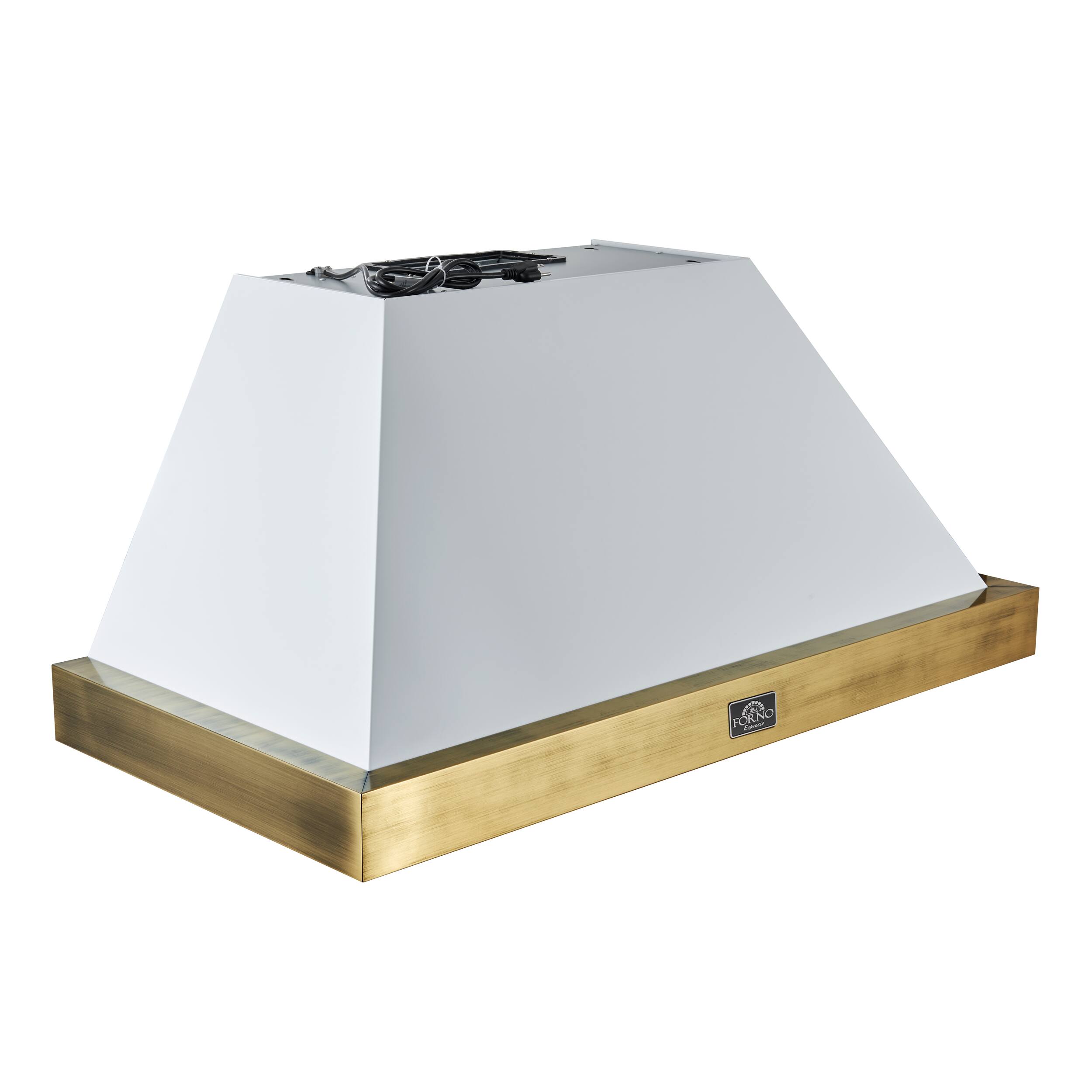 Angle. Forno Appliances - Vittorio 48" Vented Range Hood - White.