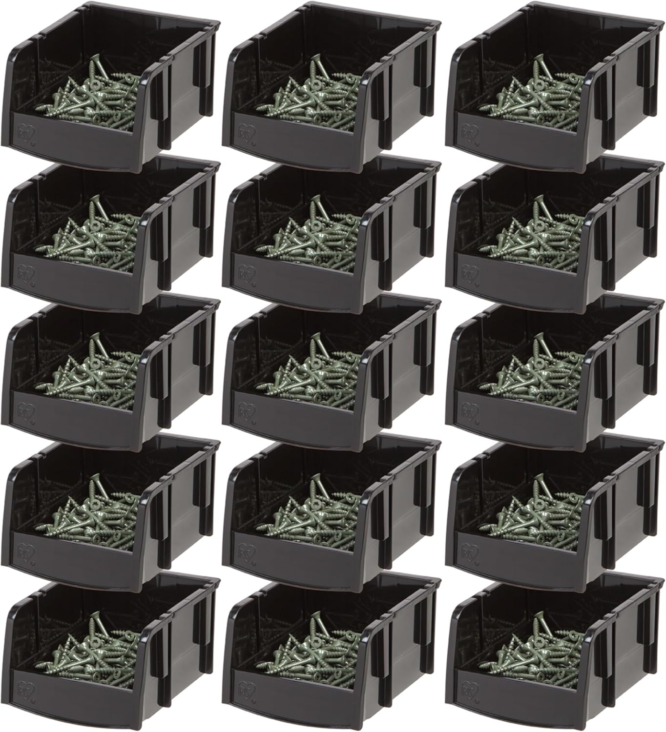 IRIS USA Modular Stacking Bin Black Bins - Best Buy