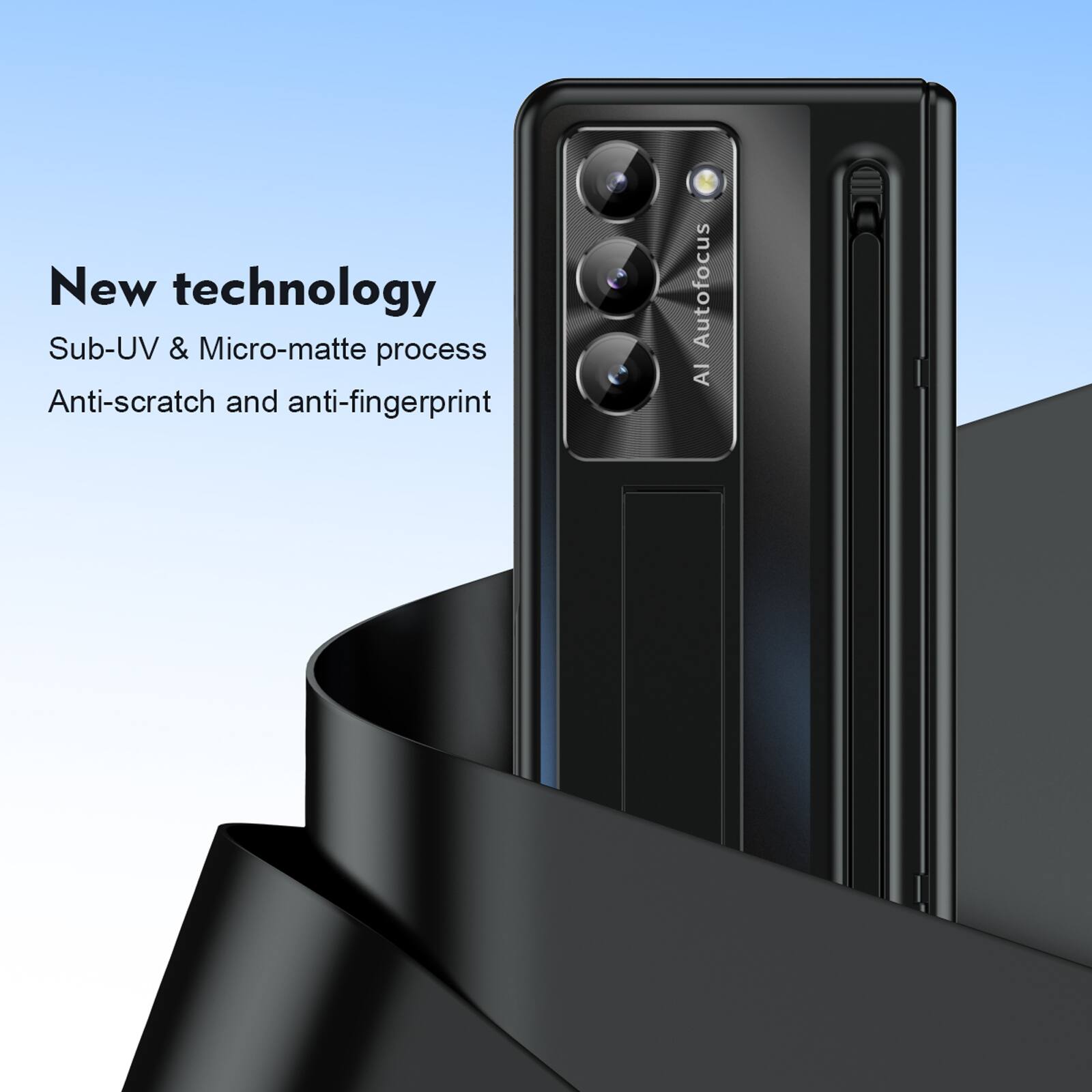 New technology  
Sub-UV & Micro-matte process  
Anti-scratch and anti-fingerprint  
AI Autofocus