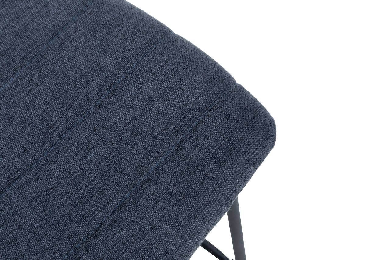 Alt View 8. LeisureMod - Zylar Office Guest Chair with PU Leather, Foam Cushion & Stainless Steel Base - Dark Blue.