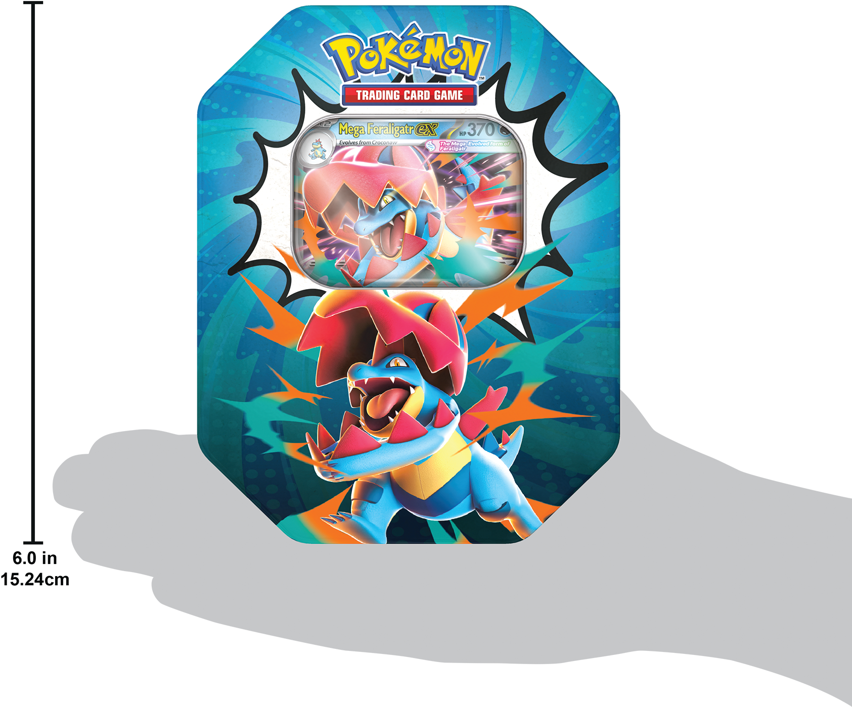 Pokémon - Trading Card Game 2 Mega Feraligatr ex S 370 Fens kEs oun Y - FX2 Thee dn dond L e . 6.0 in 15.24cm