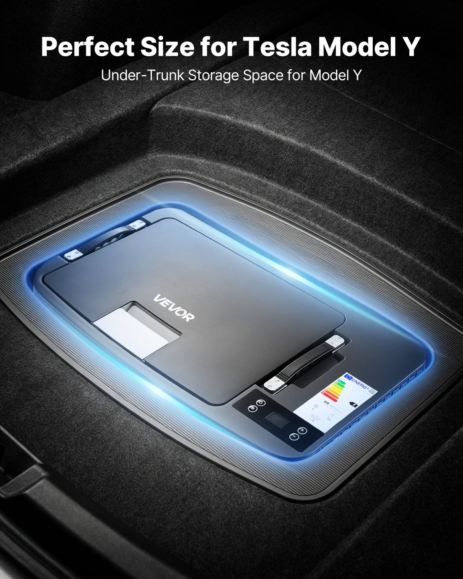 Perfect Size for Tesla Model Y  
Under-Trunk Storage Space for Model Y  
VEVOR