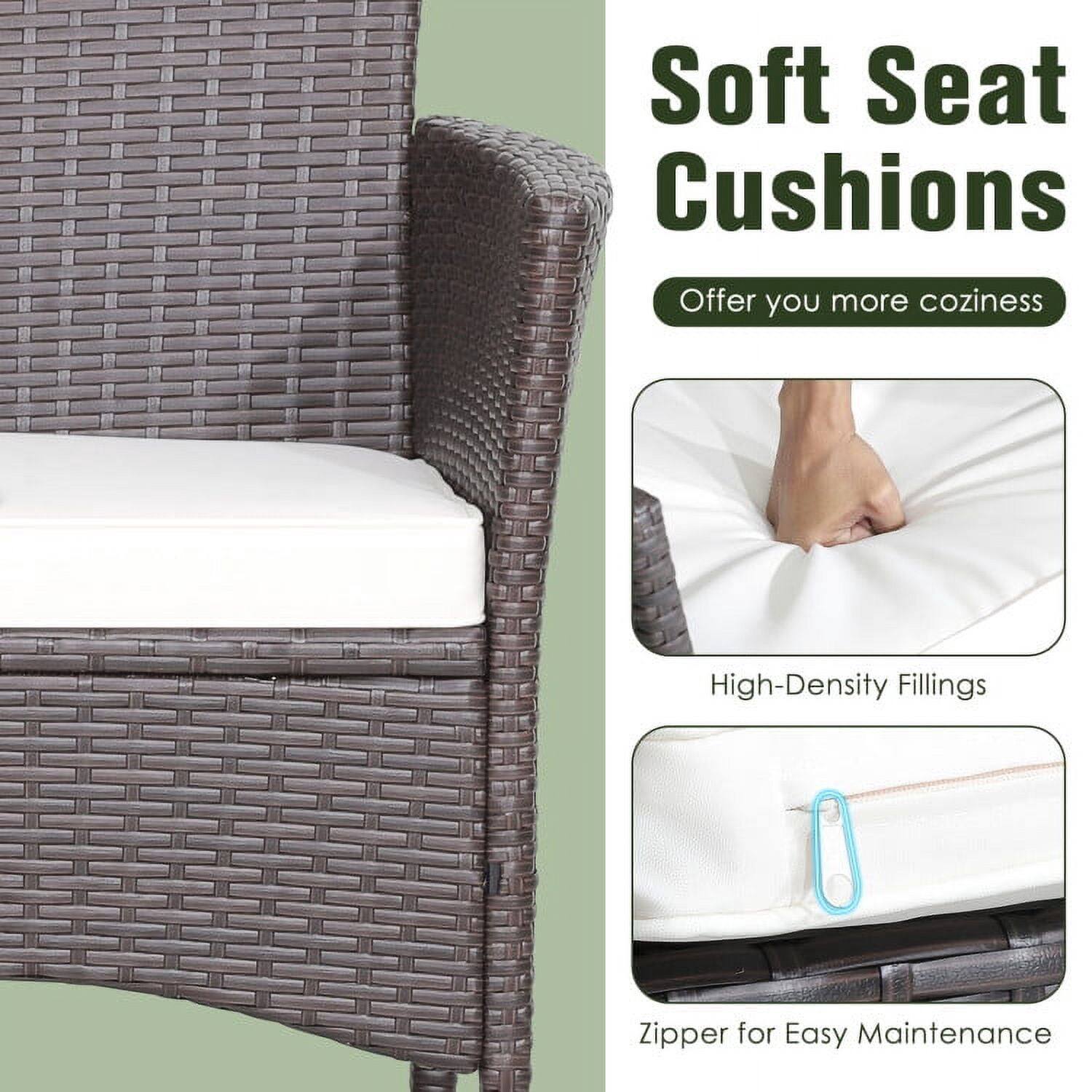 Soft Seat Cushions  
Offer you more coziness  
High-Density Fillings  
Zipper for Easy Maintenance
