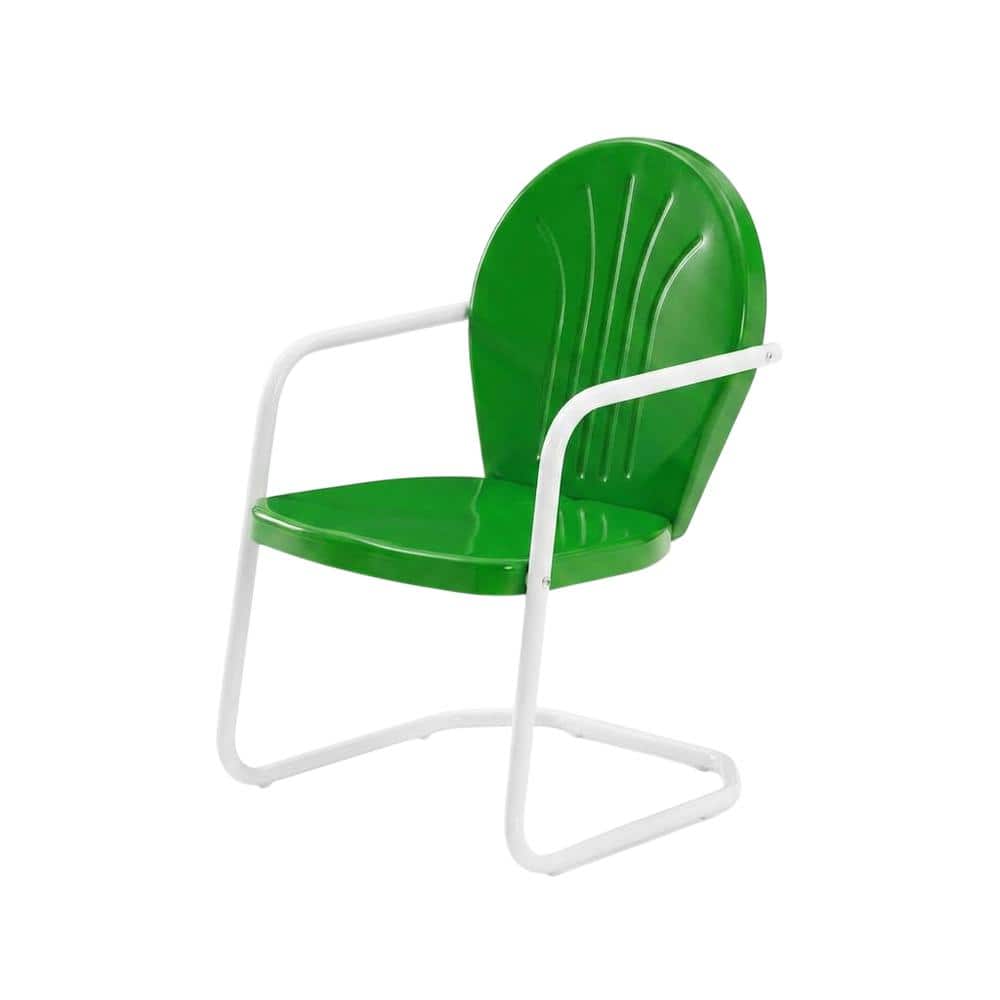 Crosley Furniture - Griffith 3Pc Retro Outdoor Bistro Set - Bistro Table & 2 Chairs - Kelly Green Gloss
