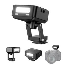 Neewer - FlipLite MR1 Mini On-Camera Flash, GN8, 500 Flashes, USB-C, 360° Rotation, Black
