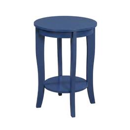 FurniFact - Round End Table with Smooth Surface and Durable Construction - Blue