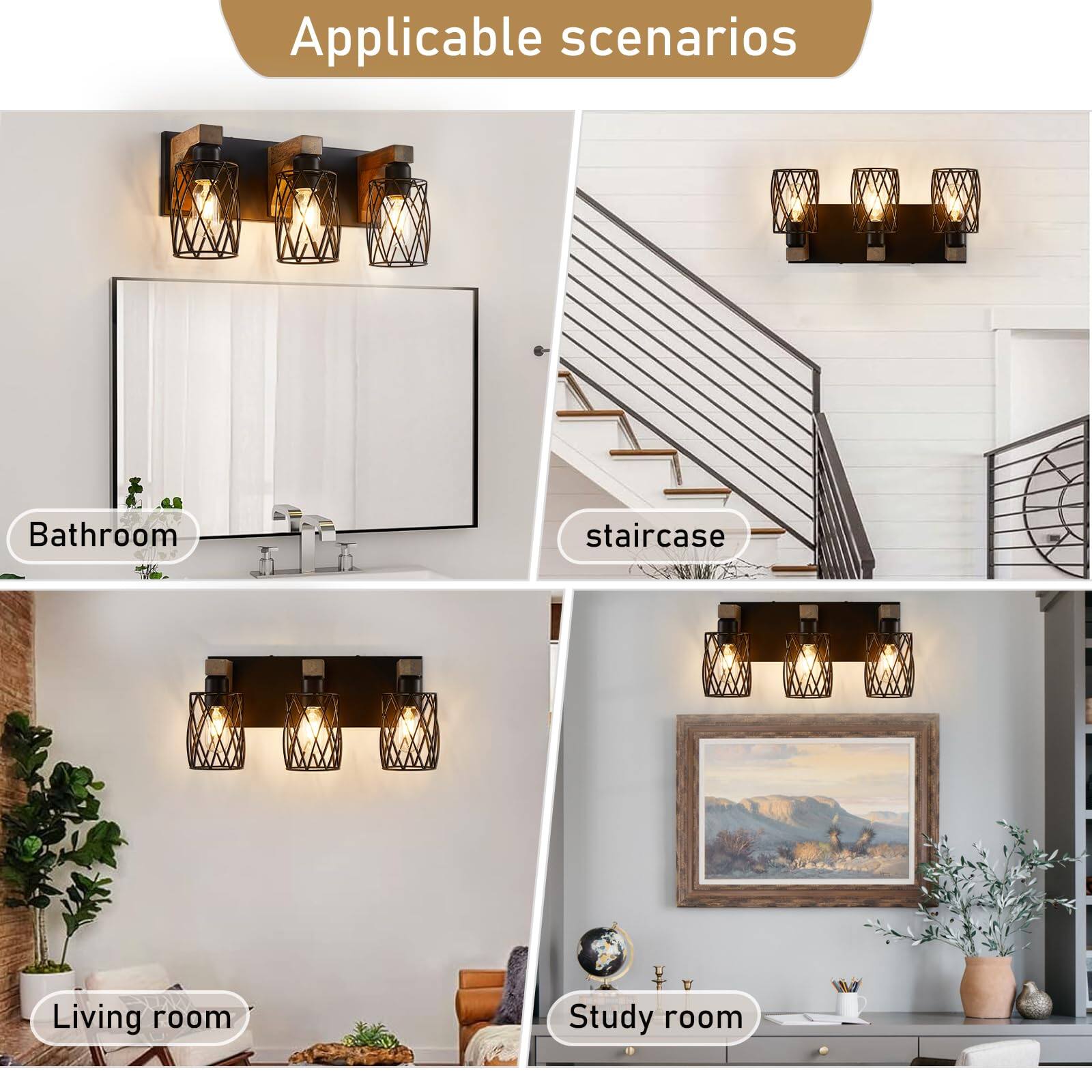 Applicable scenarios

- Bathroom
- Staircase
- Living room
- Study room