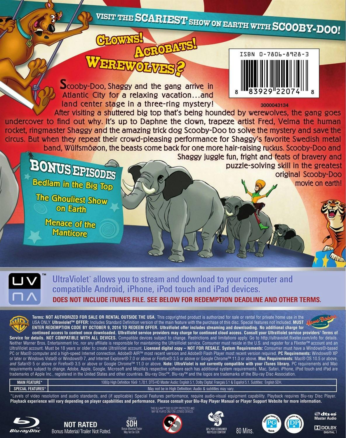 Back. Scooby-Doo! Big Top Scooby-Doo! [Blu-ray].
