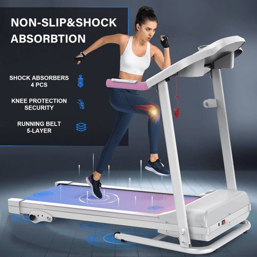 NON-SLIP & SHOCK ABSORPTION  
SHOCK ABSORBERS 4 PCS  
KNEE PROTECTION SECURITY  
RUNNING BELT 5-LAYER