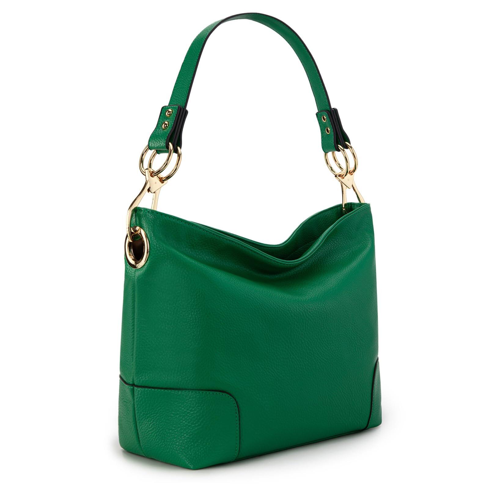 Front. Vulpecula Spade - Medium Hobo Bags for Women Top Handle Satchel Shoulder Purse Bucket Handbag - Special-green.