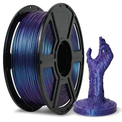 Front. Flashforge - Flashforge PLA Filament 1.75mm +/- 0.02mm Upgraded Nebula Purple, Chameleon Color Changeable 3D Printer Filament 1kg - Nebula Purple.