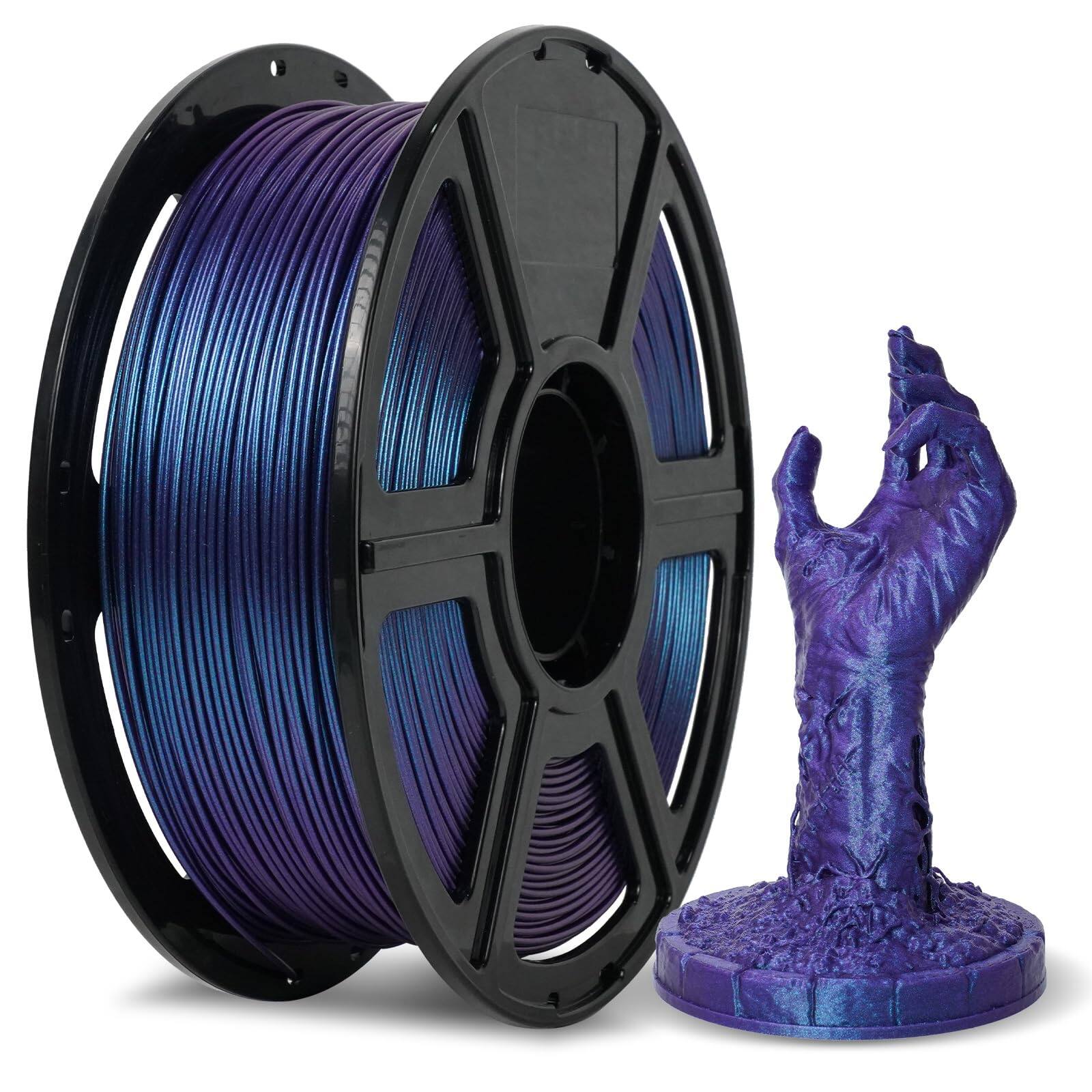 Flashforge - PLA Filament 1.75mm +/- 0.02mm Upgraded Chameleon Color Changeable 3D Printer Filament 1kg - Nebula Purple