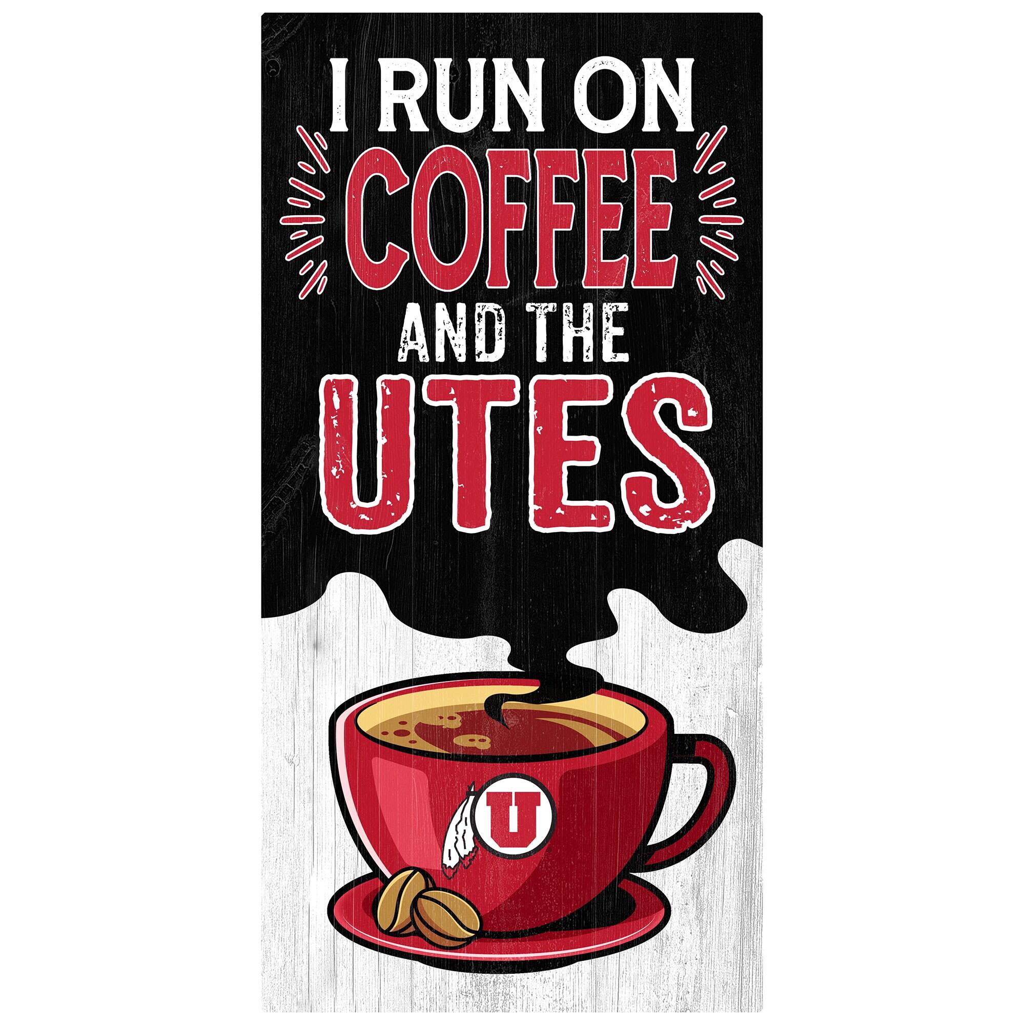 Utah Utes 6" x 12" Coffee Wall Art