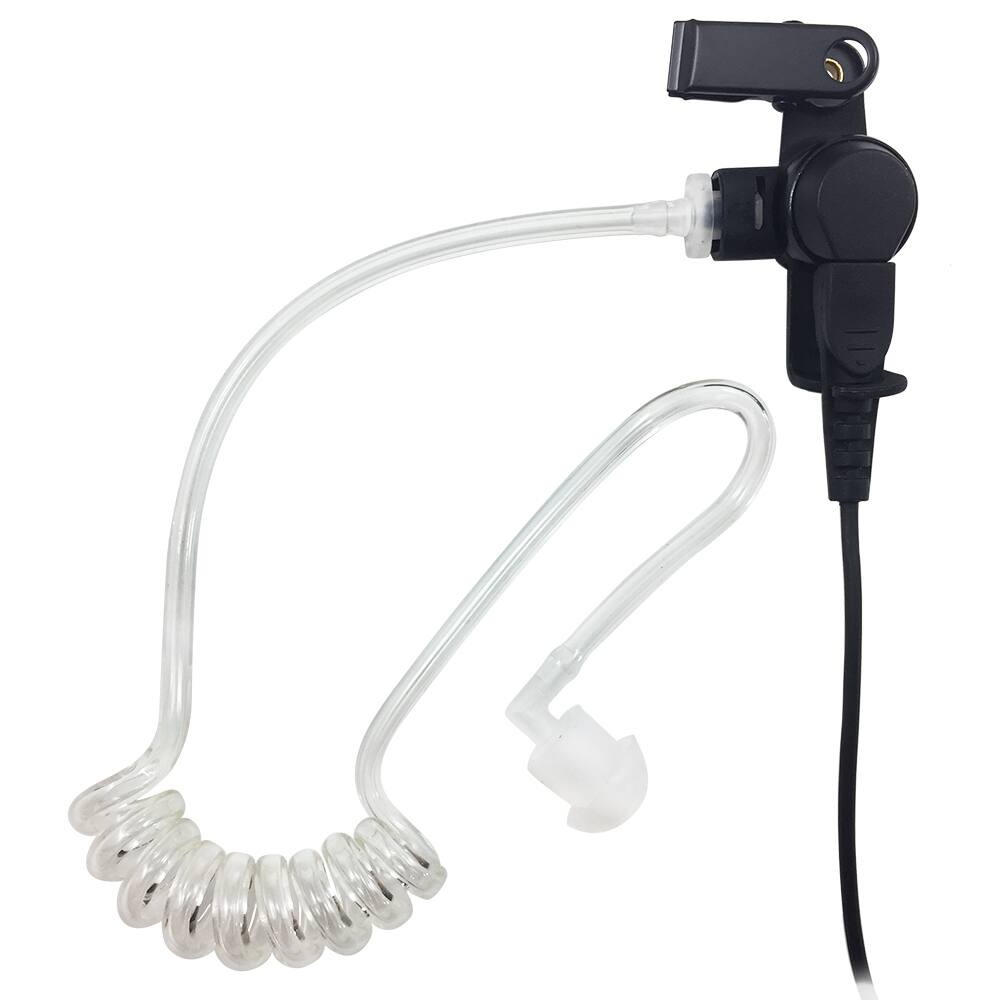 Angle. ProMaxPower - Acoustic Tube Earpiece with PTT Mic for Motorola XPR3300e, DEP550 & Other Radios - Black.