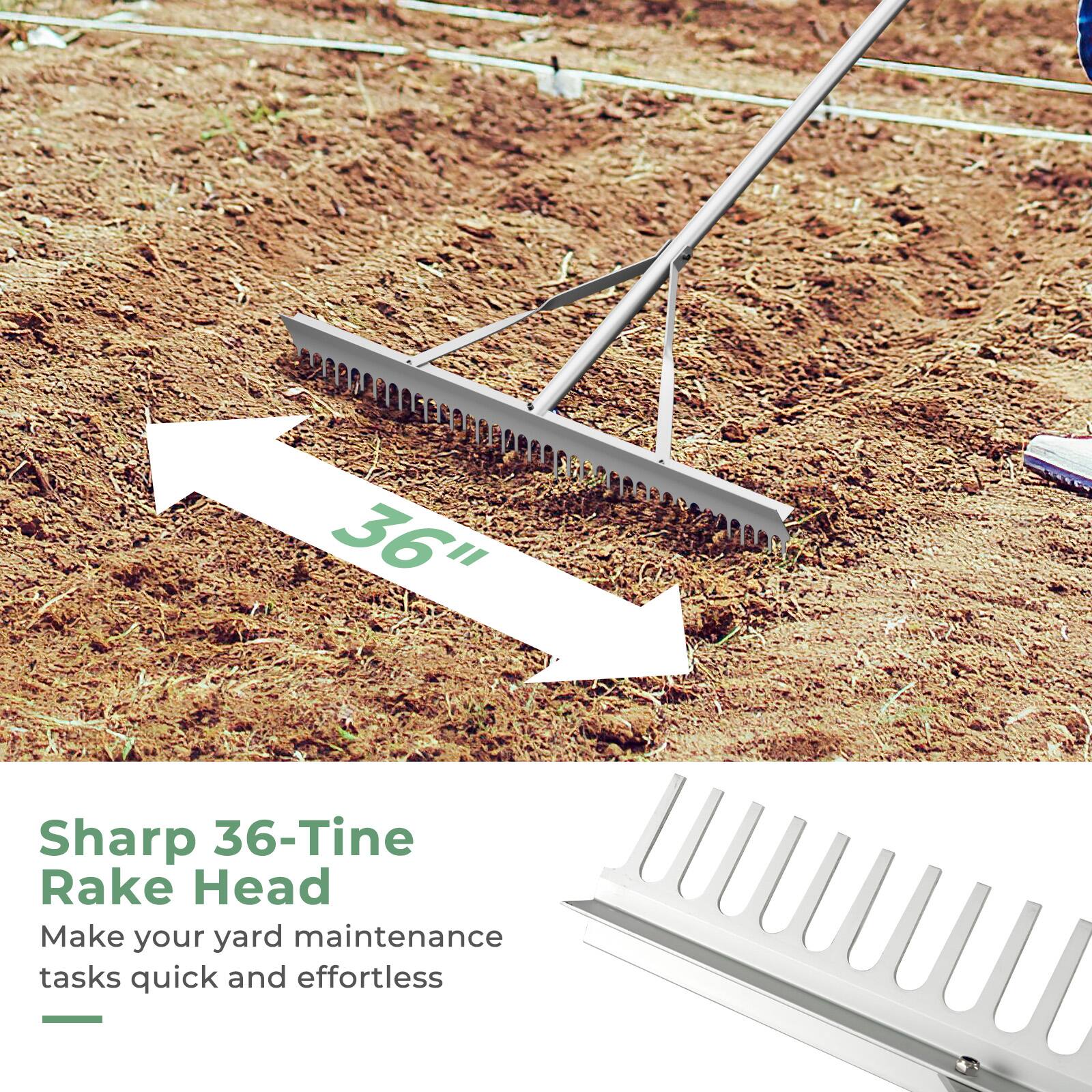 36" Sharp 36-Tine Rake Head Make your yard maintenance tasks quick and effortless