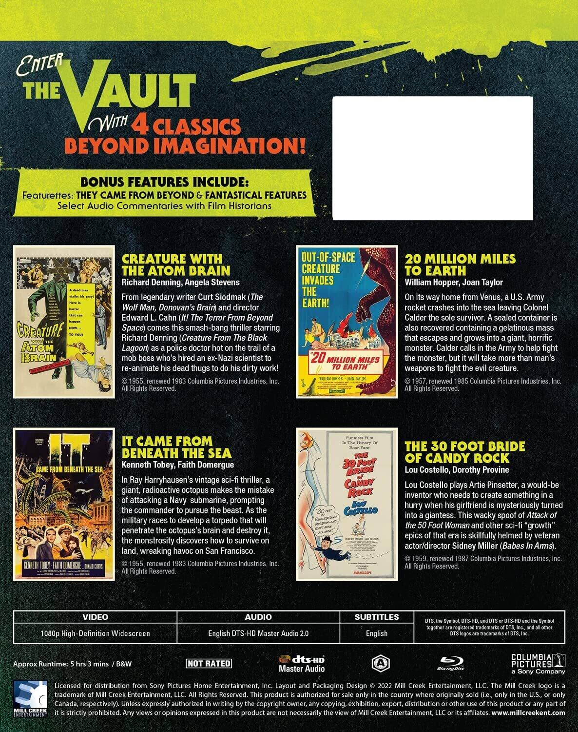 Alt View 1. Sci-Fi From the Vault: 4 Films   - BLU-RAY.