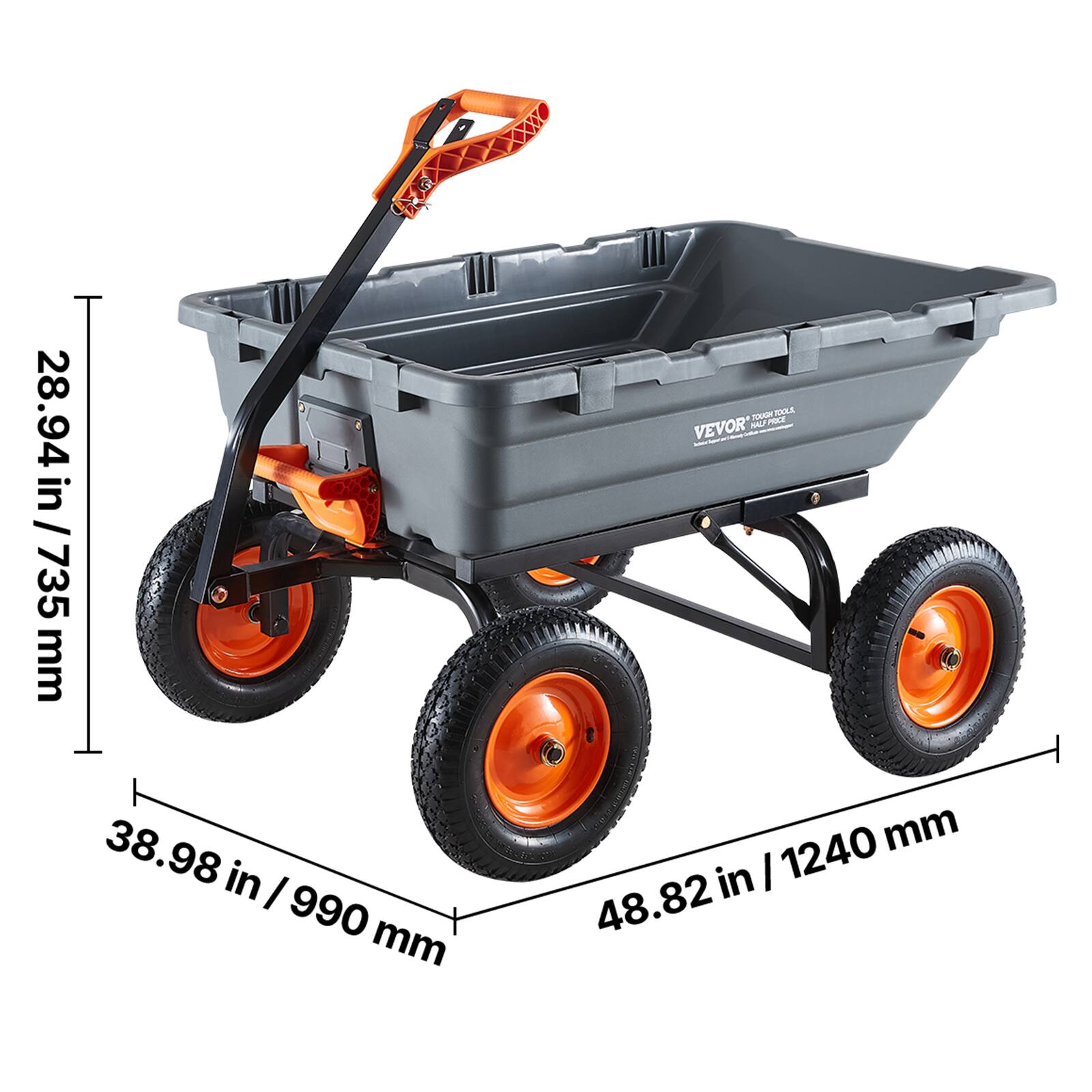 28.94 in / 735 mm  
38.98 in / 990 mm  
48.82 in / 1240 mm