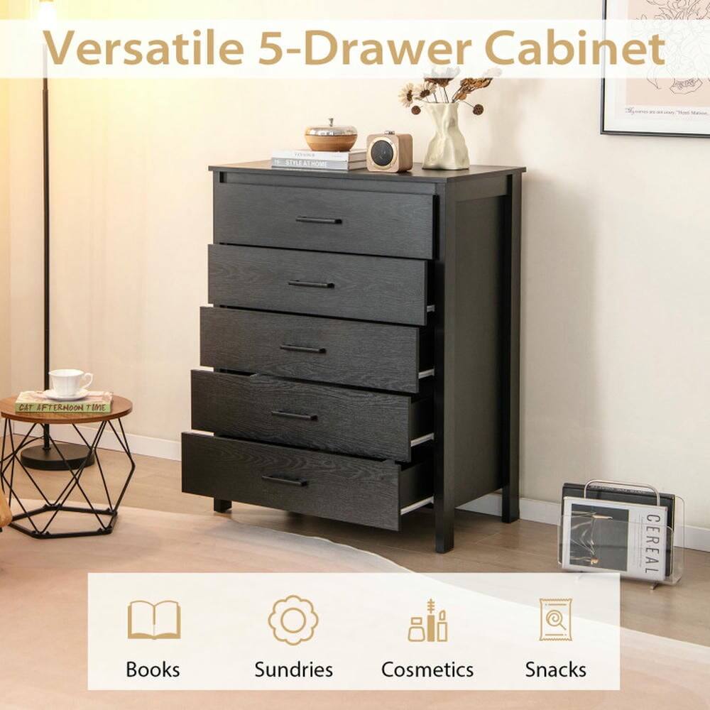 Versatile 5-Drawer Cabinet

- Books
- Sundries
- Cosmetics
- Snacks