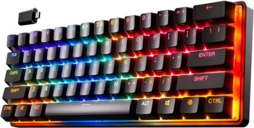 SteelSeries - Apex Pro Mini 60% V2 Wireless Mechanical OmniPoint Adjustable HyperMagnetic Gaming Keyboard with Rapid Tap - Black