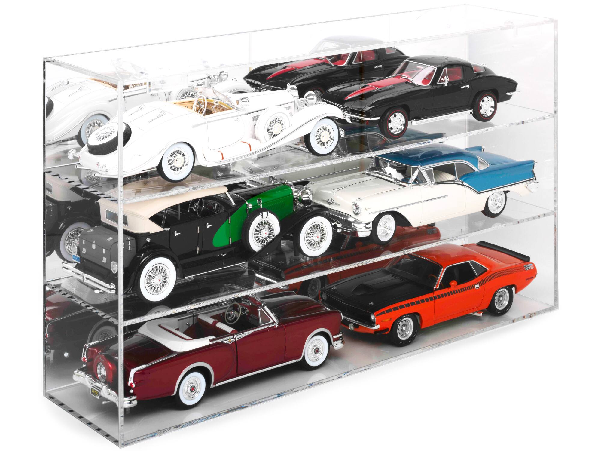 Alt View 2. Autoworld - 6 Car Acrylic Display Show Case for 1/18 Scale Models by Auto World.