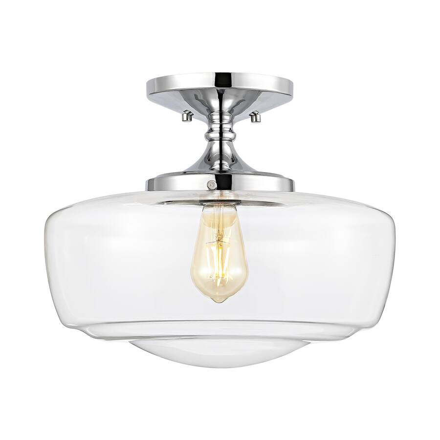 Front. Jonathan Y - Marfa 14" 1-Light Modern Farmhouse Schoolhouse ...