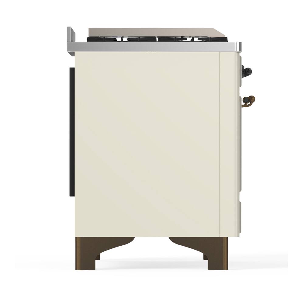 ILVE Majestic III Series 48 in. Dual Fuel Range with 5 Sealed Burners ...