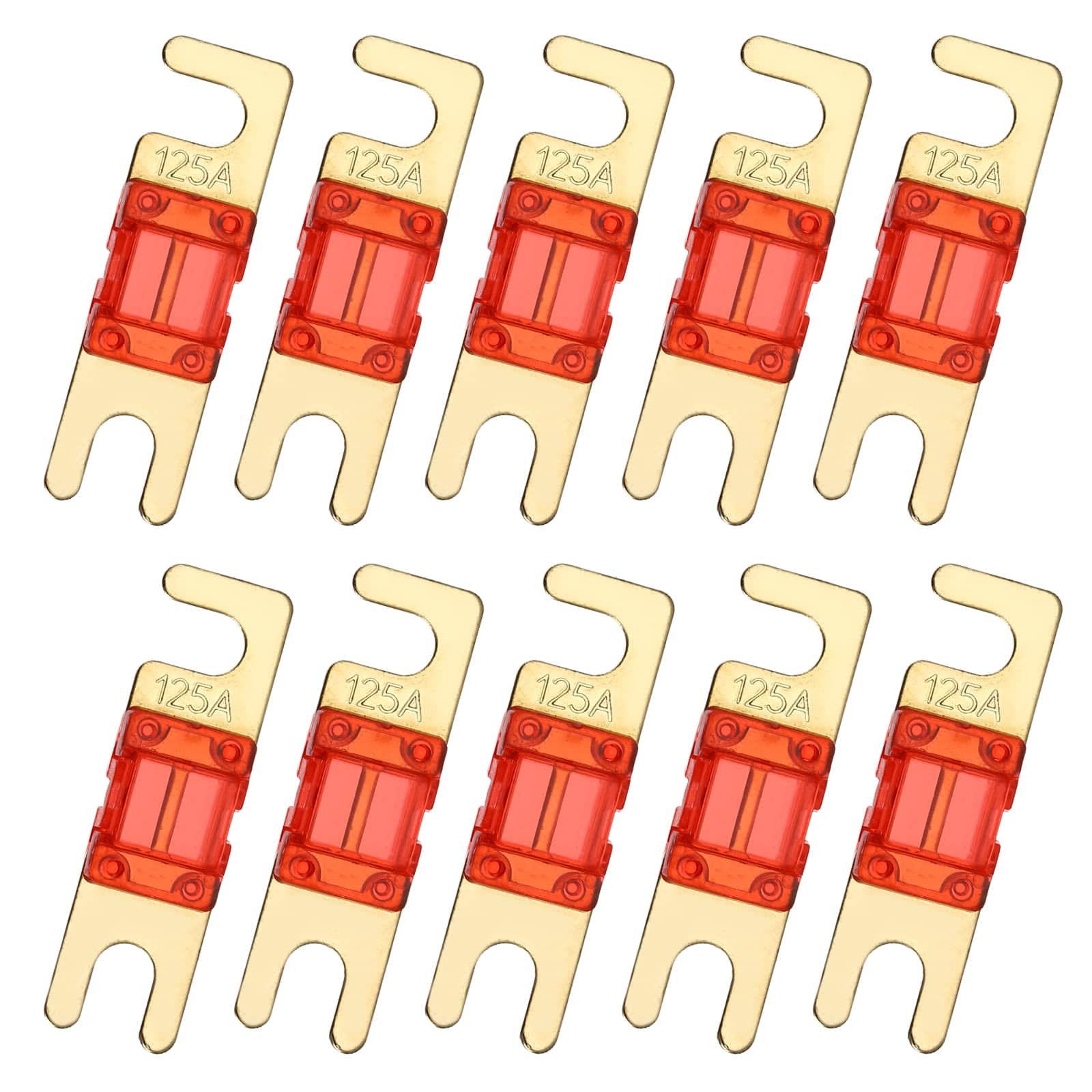Unique Bargains - 10pcs 125A 125V Mini ANL Fuse Replacement, Electrical Protection Blade Fuse for Automotive Marine Audio Video System - Red price history on PriceWatchPro
