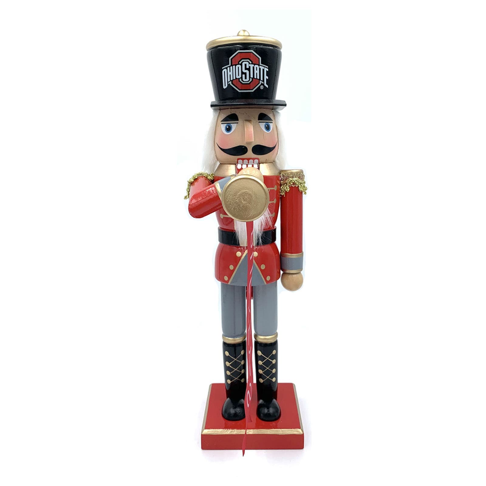 Santa's Workshop - Ohio State Buckeyes 14" Bugler Nutcracker - Red